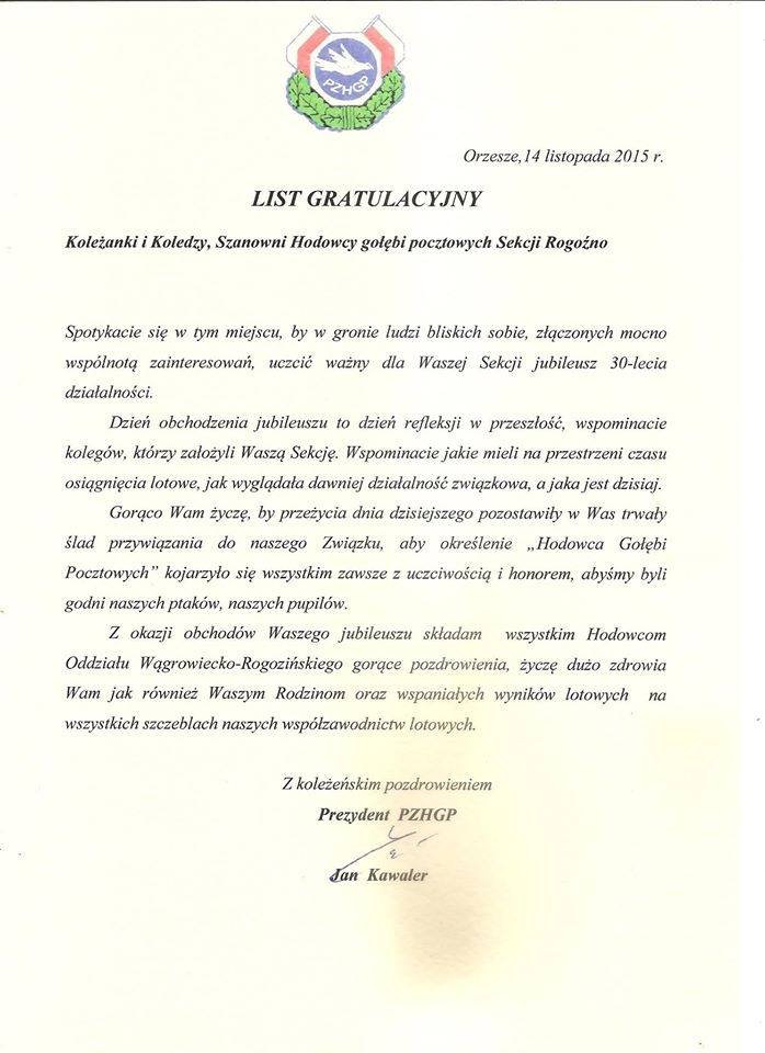 list-gratulacyjny